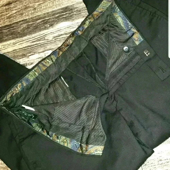 Lauren Ralph Lauren LRL Wool Black baggy cropped Trousers size 34x25 - Picture 3 of 8